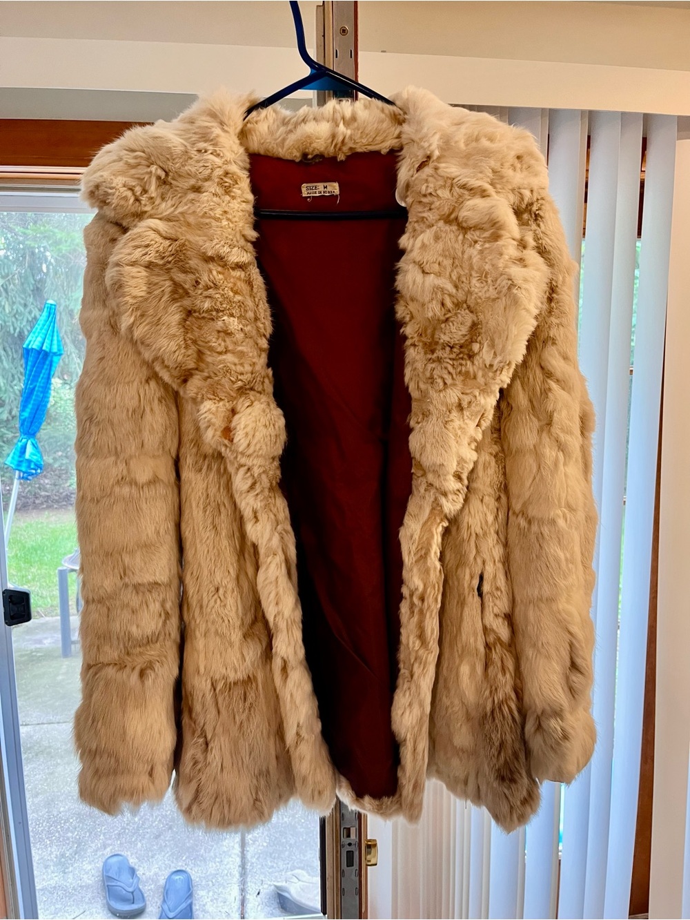 Vintage Cream Rabbit Fur Coat